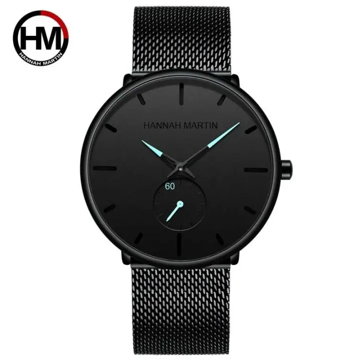 Reloj de Acero Inoxidable con Malla Impermeable Diseño Sencillo Automático Correa de Cuero - 1