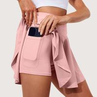 Verano Mujer Sprints tenis baile Fiess corto juvenil de secado rápido sólido forro femenino cintura alta Mini faldas pantalones cortos - details 25