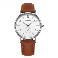 Reloj mecánico de cuarzo con esfera grande, reloj de cuero genuino a prueba de agua, reloj informal de tendencia a la moda - details 3