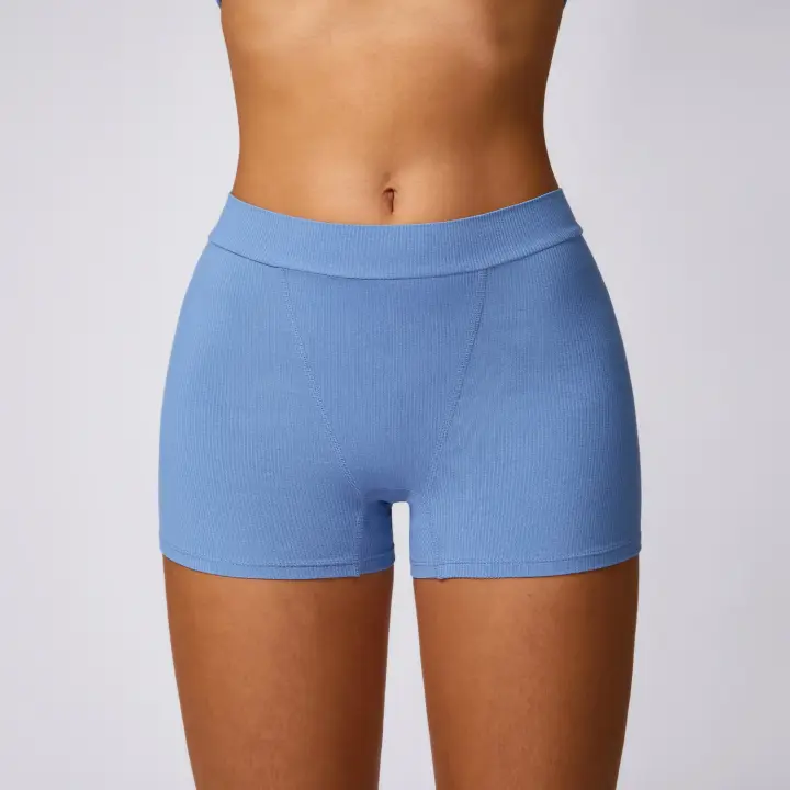 Pantalones cortos de Yoga para mujer, Shorts deportivos elásticos, antideslumbrantes, transpirables, de secado rápido - 1