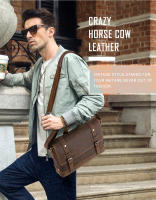 CONTACT'S crazy horse-Bolso de piel auténtica para hombre, bandolera vintage para ordenador portátil, bolso cruzado - details 0
