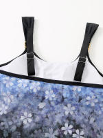 Conjunto de Bikini de cintura alta para mujer, de 2 piezas traje de baño, estampado Sexy, ropa de playa - details 7