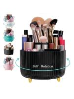 Soporte para bolígrafo giratorio de 360 ° Caja organizadora estacionaria de escritorio 5 ranuras Almacenamiento Kawaii de oficina rosa para organizadores de escritorio Suministros de oficina - details 12
