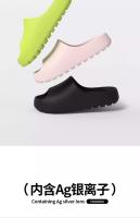 Pudín zapatillas de las mujeres de fondo grueso de verano casa baño sandalias de baño antideslizante pisando zapatillas de mierda afuera - details 2