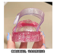Zapatos de gelatina de cristal para niñas a la moda, zapatos de princesa coreana, sandalias Baotou para niñas - details 5