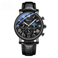 Reloj de negocios multifunción hombre impermeable reloj romano - details 3