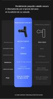 Pistola de Masaje Muscular MUKASI, Masajeadora Cervical y de Espalda, 4 Niveles Ajustables, 4 Cabezas de Masaje, Carga Tipo-C, Pistola de Masaje Profesional para Aliviar Dolor Muscular - details 6