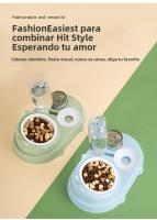 Cuenco para gatos, cuenco doble, agua potable automática, cuenco de comida para cachorros, agua potable para mascotas, suministros para perros y gatos - details 5