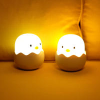 Sensor táctil de huevo de pollo de silicona, luz LED nocturna para niños y bebés, carga USB, lámpara de noche de ambiente romántico - details 2