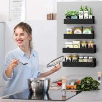 Estante lateral magnético para especias para refrigerador, cesta colgante, ahorro de espacio, organizador de cocina, soporte para el hogar - details 4