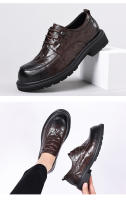 Nuevos zapatos casuales de piel de oveja de primera capa, zapatos de hombre de cuero para negocios - details 17