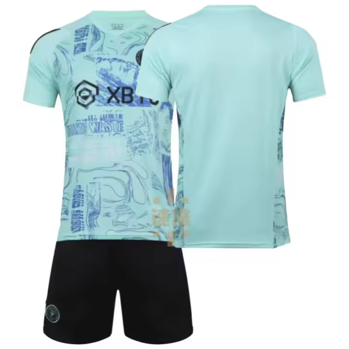 2324 Uniforme de Fútbol de Miami No. 10 Messi Conjunto de Traje de Entrenamiento para Niños y Adultos Versión de Calcetines - 1