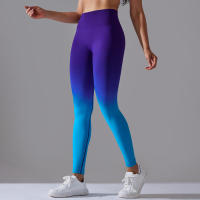 Yoga degradado para mujer, leggings de gimnasio de cintura alta, pantalones deportivos sin costuras, pantalones de entrenamiento para correr - details 27