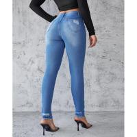 Vaqueros ajustados rotos para mujer, pantalones de oficina únicos con agujeros - details 5