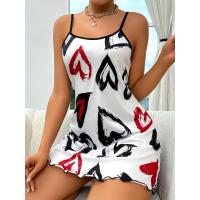 Transfronterizo de Europa, América y otro sexy Amazon nueva falda con tirantes ropa de estar con tirantes camisón vestido estampado camisón pijamas - details 1
