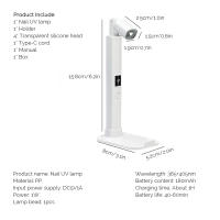 Secador portátil con soporte para uñas, lámpara de secado rápido, luz Led UV, recargable, para manicura - details 15