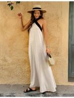 Vestido largo de verano sin tirantes, nuevo estilo festivo, hada voladora, sentido del diseño. - details 0