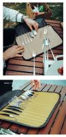 Bolsa para picnic al aire libre, cuchara, cuchillo, palillos, tenedor, bolsa para cubiertos, bolsa portátil para mesa plegable - details 2