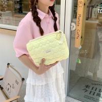 Nueva Bolso De Maquillaje Para Mujer En Nylon Gran Capacidad Con Cierre De Cremallera Estilo Fashion Patrón Sólido Color Floral - details 14