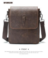 Bolso crossbody de moda para hombres hecho de cuero genuino, bolso flip crossbody para hombres, bolso de hombro casual para hombres - details 14