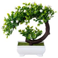 Plantas artificiales bonsái árbol simulado plantas en macetas flores falsas adornos en macetas de mesa - details 5