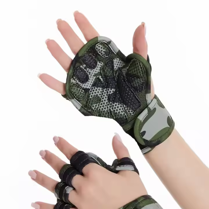 2Pcs Weightlifting Training Gloves for Men Women Fitness Sports Body Building Gymnastics Gym Hand Wrist Palm Protector Gloves - 1