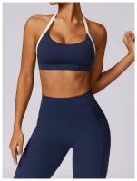Sujetador Deportivo sin Costuras para Mujeres Encantador y Sexy Halter Bragas de Espalda Liberadas Lencería Sólida Top Femenino Belleza Espalda Inalámbrico Talla Única - details 7