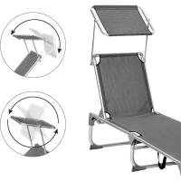 Silla de Senderismo Tumbona Reclinable Plegable, Ligera, 55 x 193 x 31 cm, Carga 150 kg - details 31