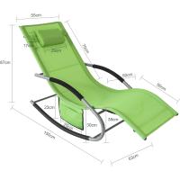 jardín Mecedora con reposapiés Tumbona ergonómica Negro OGS28-SCHx2 ES - details 20