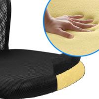 Silla de oficina o escritorio ergonómica. Sin reposabrazos. Juvenil sin brazos. Tela Transpirable. con ruedas, giratoria. Negra. - details 7