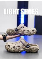 Sandalias de verano 2024 para hombre, nuevos zapatos para el jardín en casa, zapatillas cómodas y ligeras para hombre, chanclas de fondo suave antideslizantes - details 4