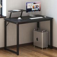 Mesa de ordenador de 100 cm, mesa de trabajo con estante, robusta y fácil de instalar, madera y metal, diseño moderno, estilo industrial - details 34