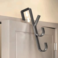 Gancho para colgar en la puerta de calidad, sin perforaciones, sobre la puerta, tipo trasero, colgador de abrigos, bolso multifuncional, estante de almacenamiento para el hogar - details 7