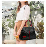 Bolso de mano de cuero genuino para mujer, bolso de mano de lujo con letras en relieve, monedero grande a la moda con asa superior - details 2