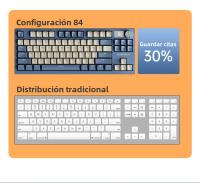 LT84 Teclado Mecánico Tri-modo Inalámbrico Bluetooth Con Cable Eje Verde Gaming Competición Oficina Teclado - details 23