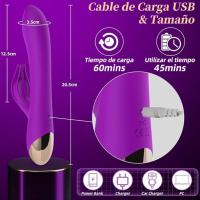 Vibradorador Mujer Juguetes Eróticos Pareja Sexuales Grande Dildo Realista Vibrador Punto G Vibradores Consoladores.. para Mujer con Vibración Masajeador de Clítoris Femenino Sexualmujer 10 Modos - details 3