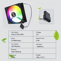 Ventilador de Refrigeración para Carcasa de Computadora 120mm 12V, Adecuado para el Enfriamiento de Computadoras de Escritorio, Luces Coloridas - details 5
