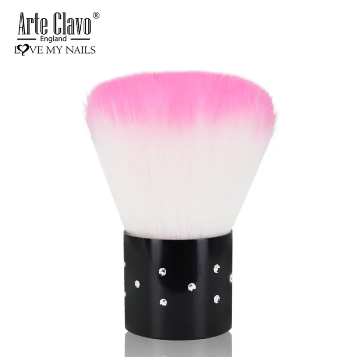 Arte Clavo-cepillo de limpieza de uñas portátil, herramientas de diseño profesional para manicura, elimina el polvo, seta suave - 1