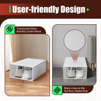 Organizador de Zapatos de Plástico Transparente Plegable Almacenamiento de Espacio Saving para el Hogar Caja de Almacenamiento de Muebles y Organización - details 11