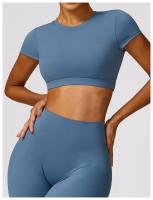 Camiseta de Yoga de Corte Corto de Verano Top de Deportivo de Nylon para Mujeres - details 3