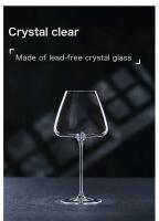 Copa de Vino Rojo Hecha a Mano PNT01 CRISON Cúspel Concavo Ultra Delgado de Cristal - details 1