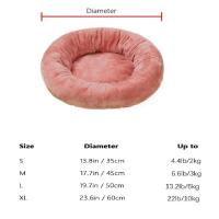 Cama redonda de Donut para perro y gato, cojín lavable, Ultra suave, cálido, para invierno, envío directo - details 1