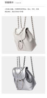 Mochila para mujer versión coreana de Xiaoxiangfeng, mochila de cadena, Mochila para mujer, bolsa pequeña de cuero encerado - details 10