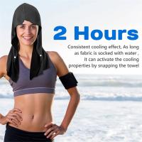 Toalla refrescante con capucha, toallas de refrigeración para cuello y cara, para Sauna, Yoga, Camping, entrenamiento, color negro - details 1