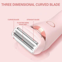 Afeitadora eléctrica húmeda y seca para mujer, eliminador de vello de piel para axila, depilación de piernas - details 2