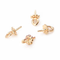 Perlas de latón de alta calidad con baño de oro de 18K, media perforación, para conectar dijes, tapas de perlas, accesorios para la fabricación de joyería DIY para mujeres - details 52