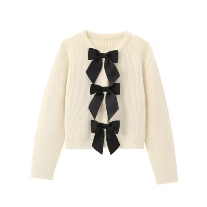 Otoño casual para mujer cuello redondo manga larga decoración de encaje - 1