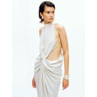 Primavera nicho diseño de alta dama puro deseo colgar cuello flaco francés calado retorcido shell fuga cintura vestido - details 16