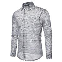 Camisa à manches longues évidée pour hommes, camisas de performance de personnalité, camisas de danse en boîte de nuit pour hommes, diseño de modo, nouveau - details 12