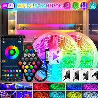 WIFI Bluetooth APP Control 5050RGB Led Strip Lights With power supply  Strip Lamp Backlight Tape Ribbon Decor For Room Wall TV - details 0
